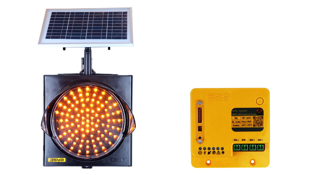 300 mm LED’li Güneş Enerjili GPS Senkron Flaşör