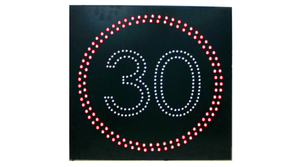 60 x 60 cm Elektrikli LED’li Azami Hız Sınırı Levhası
