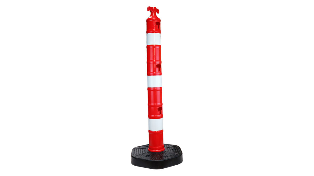 Plastic Round Traffic Post with Rubber Base
