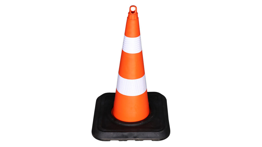 75 cm PVC Traffic Cone with Base (Eco)