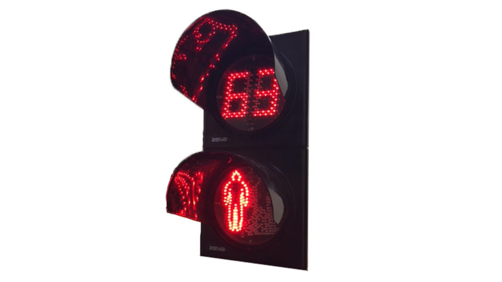 200 mm Animated Pedestrian Signal Head With Traffic Countdown Timer with LEDs