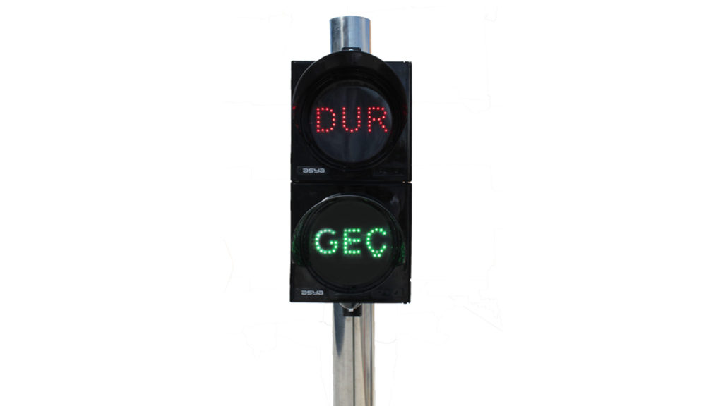 200 mm Stop / Walk Signal Head with LEDs (Black / Standard Housing)