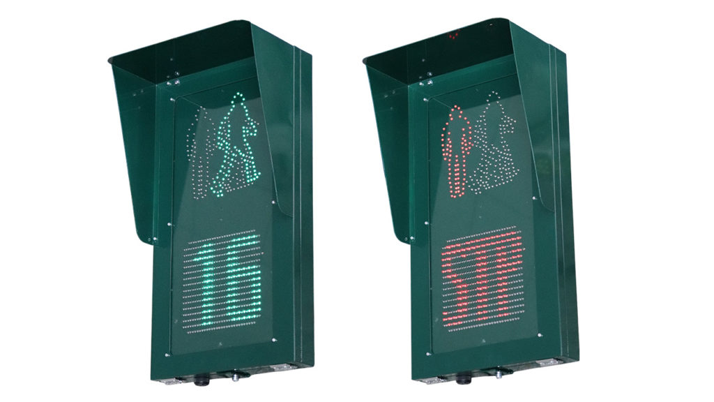 Animated Pedestrian Signal with Count Down (Green Aluminium Body)